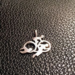 Triathlon silver pendant